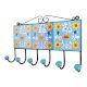Turquoise Yellow Floral Tiles Hooks